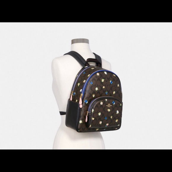 Coach vintage floral mini rose courtyard backpack signature